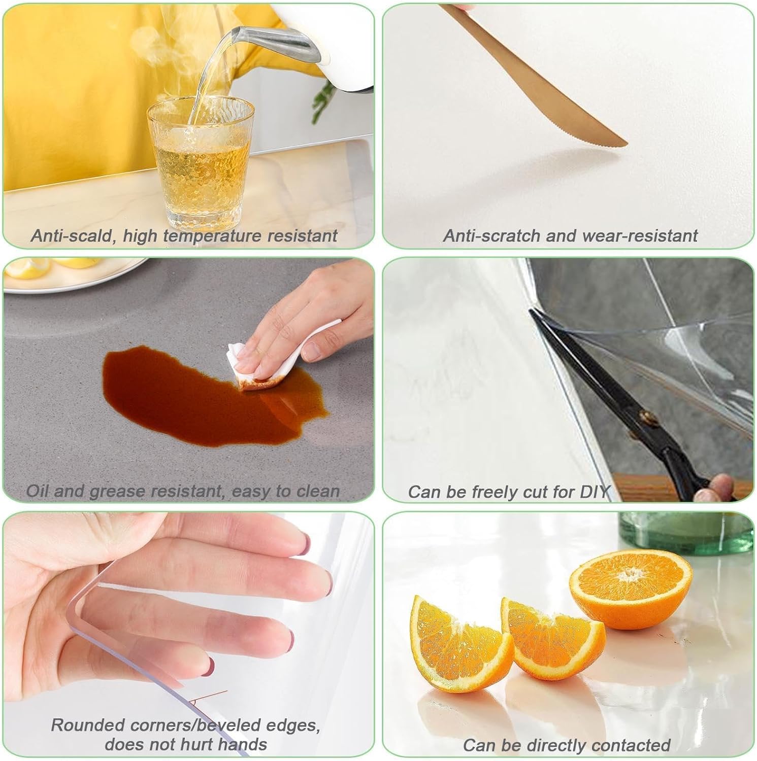 Clear PVC Plastic Tablecloth Protector 1mm Thick Transparent Desk Pad for Keyboard and Mouse Waterproof Table Cover 80x140cm