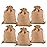 Lucky Monet 25/50/100PCS Burlap Gift Bags Wedding Hessian Jute Bags Linen Jewelry Pouches with Drawstring for Birthday, Party, Wedding Favors, Present, Art and DIY Craft (50Pcs, Coffee, 3 x 4)