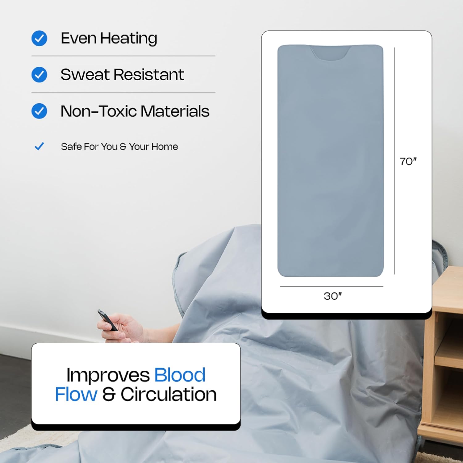 ANGORA BRANDS Sauna Blankets for Home Use - Sauna Wrap Full Body - Personal Sauna - Versatile Sauna Wrap- Portable Sauna for Home Relaxation- Sauna Blanket by Kryn