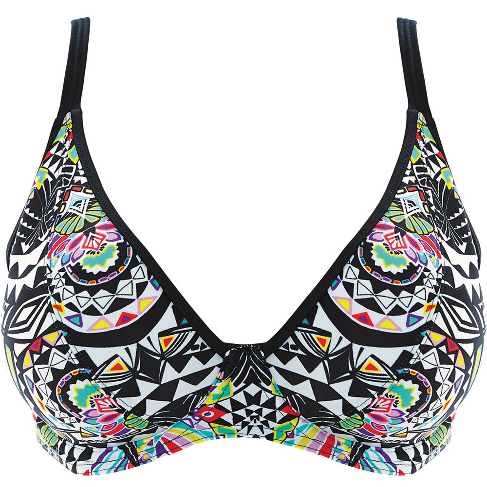 Freya New Zodiac UW Padded Plunge Bikini Top in Multi 3922 D,DD,E,F,FF,G + Free FLIP Flops