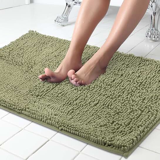 sage bathroom rugs