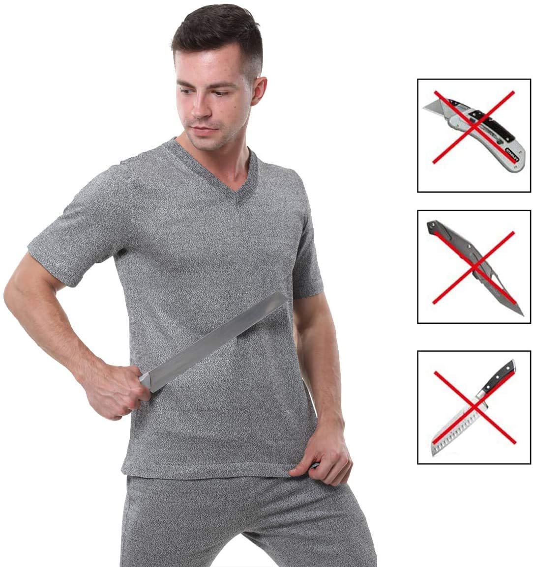 GZD Chaleco de protección contra pinchazos del Nivel 5, protección de Corte de Chaleco Suave para el Pecho y la Espalda, el Chaleco Oculto Resistente a Prueba de Corte