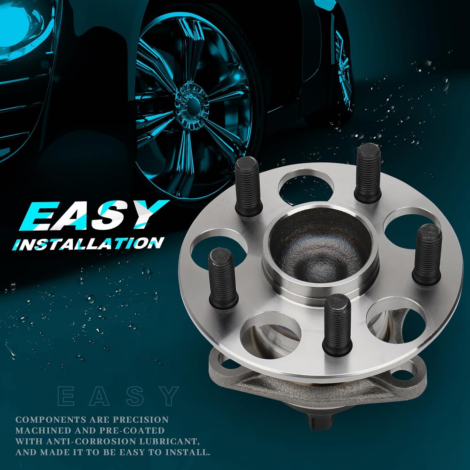 IRONTEK Rear Wheel Hub and Bearing Assembly for Toyota Prius 2010-2015, for Toyota Prius Plug-in 2012-2015 (Not Fit Toyota Prius C and Prius V) 5Lugs w/ABS 1PCS 512505 - Image 6