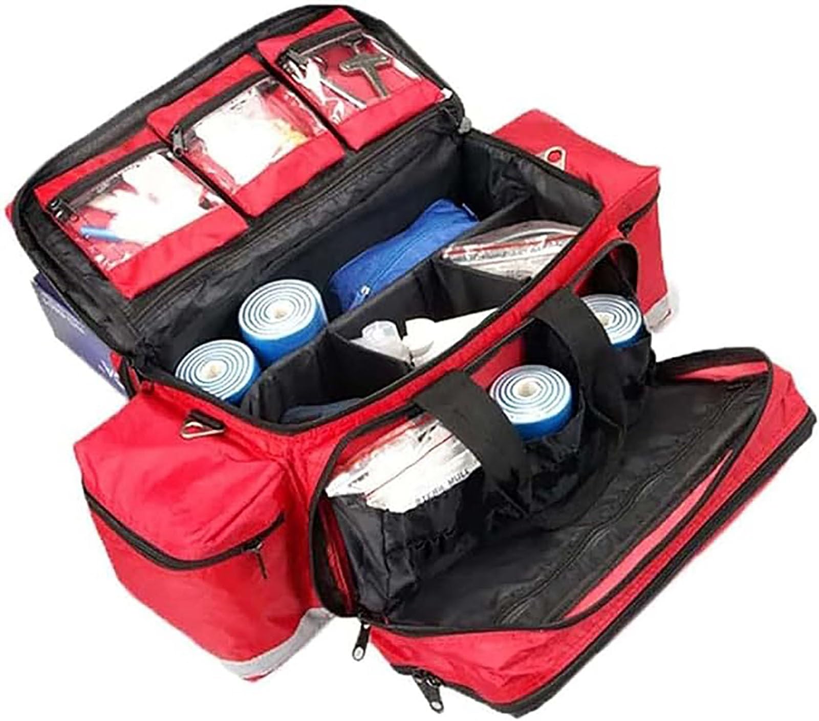 Erste-Hilfe-Tasche, Medizinische Notfalltasche für Reisen, leere große Kapazität Outdoor wasserdicht Notfall Rettung Kit, mit reflektierenden Streifen, für Camping Wandern Kindertagesstätte im Freien(