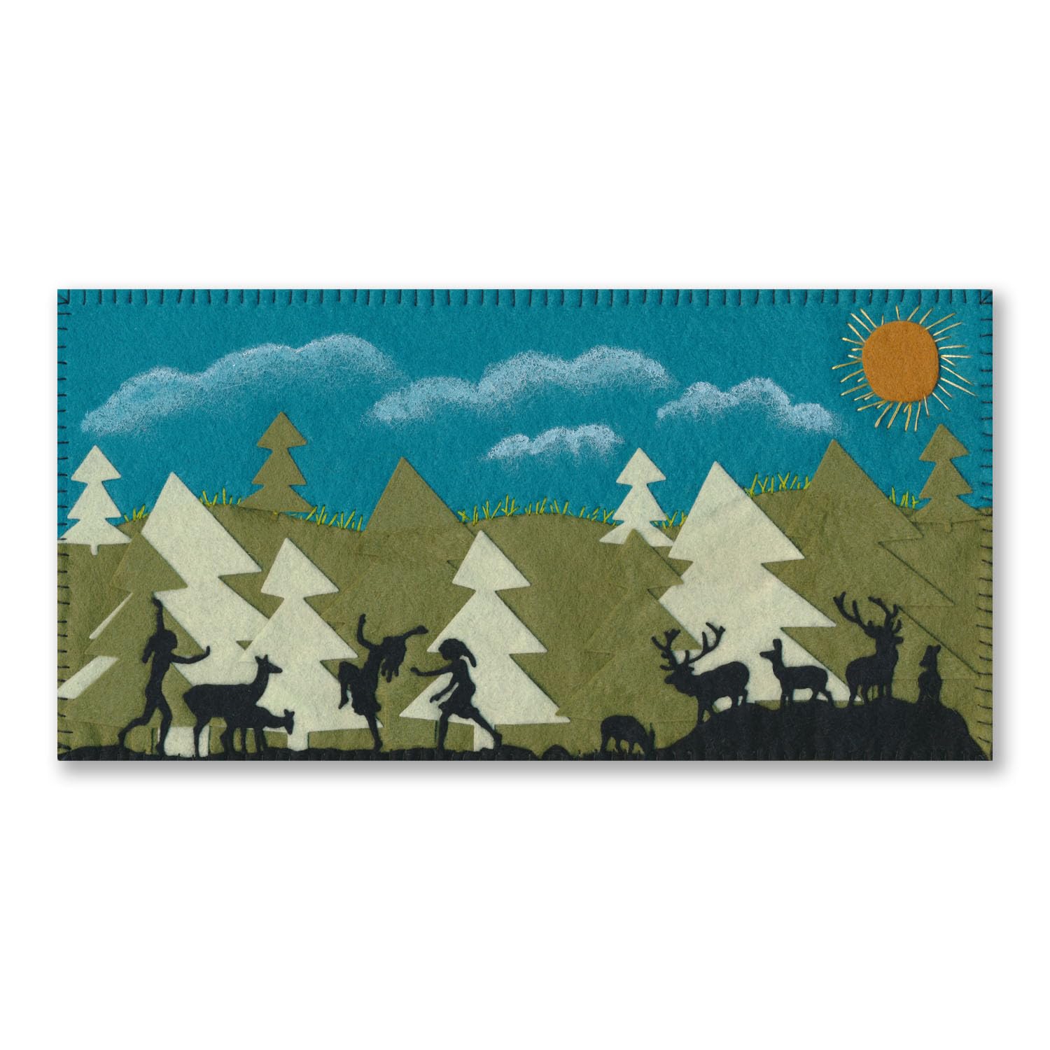 Felt by Clarity Christmas Craft Kit, 3 Die Sets with Mixed Felt Sheets, Stitch Ruler, Complete Project Set - Image 2