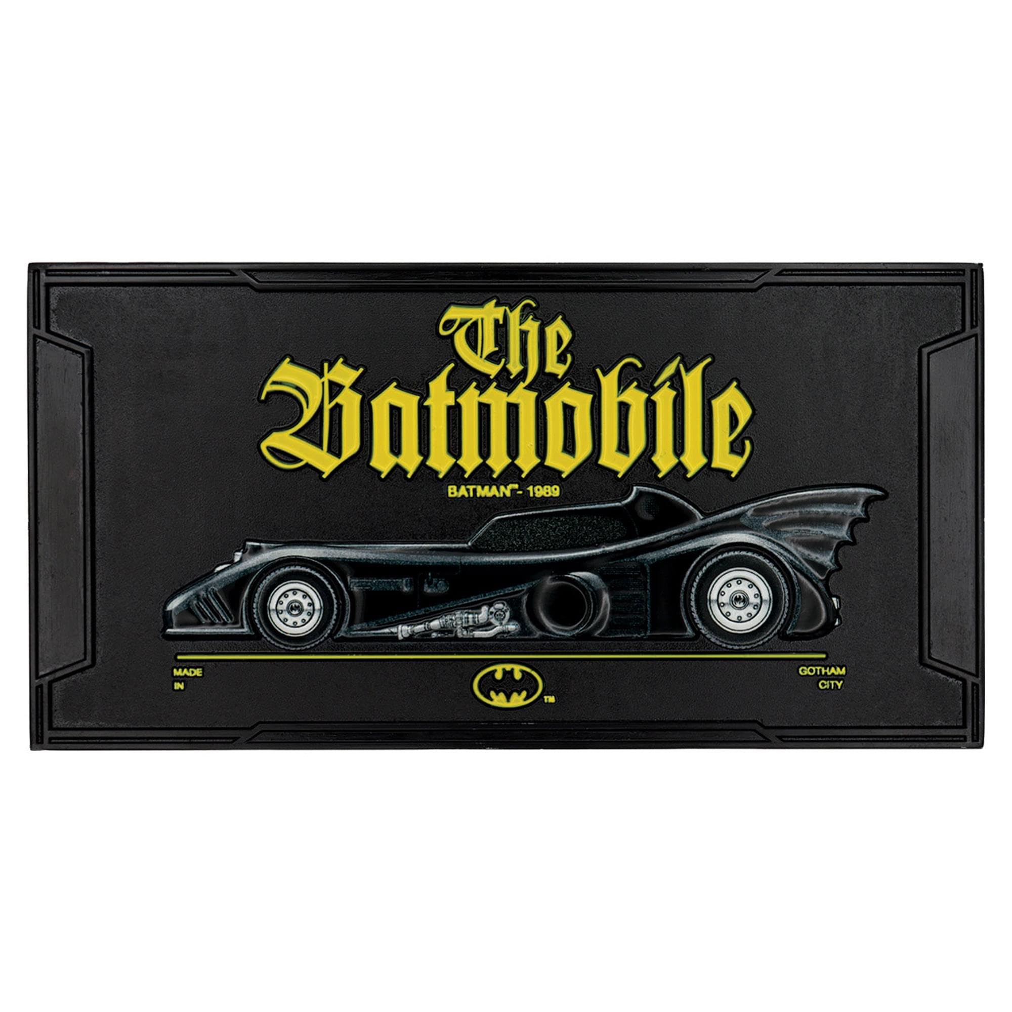 Fanattik Black Batman Batmobile Large Collectible Metal Ingot – Official Limited Edition 1989 Movie Memorabilia – Individually Numbered With Display Stand – 145 X 73.6Mm, 5,000 Worldwide
