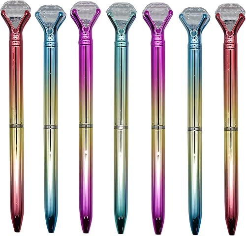 Miniatura 14 de Maydahui 12 bolígrafos de gel de diamante grande, tinta negra para niñas, suministros de oficina y escuela