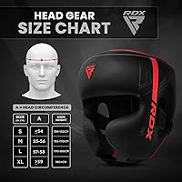 Vista 4 de RDX Casco de boxeo, entrenamiento de MMA, Kara acolchado ajustable, casco de Muay Thai, Kickboxing, Sparring, Artes Marciales, Karate, casco