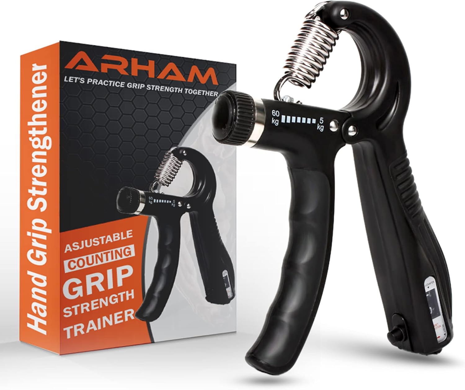 Hand Grip Strengthener Finger Handgrip Wrist Squeezer Exerciser Tool Trainer With Counter Arm Training Adjustable Forearm And Hand Strength For Muscle Workout Gripper Gym Essentials Black Hand Grip Strengthener Finger Handgrip Wrist Squeezer Exerciser Tool Trainer With Counter Arm Training Adjustable Forearm And Hand Strength For Muscle Workout Gripper Gym Essentials Black