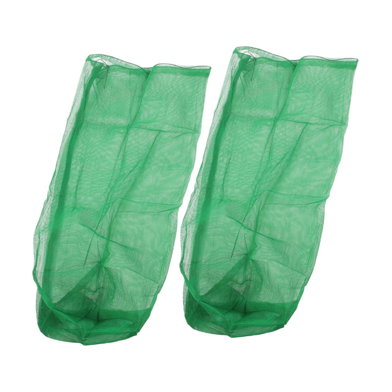 BESPORTBLE 2pcs Portable Fishing Bag Nylon Fish Net Basket with Fine Mesh Design for Catch Storage for Outdoor Fishing Trips and Excursions Green