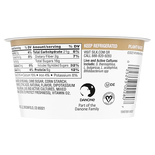 Miniatura 10 de Silk Alternativa de yogur sin lácteos con leche de soja vainilla sin gluten vegano proyecto verificado sin OMG 53 onzas