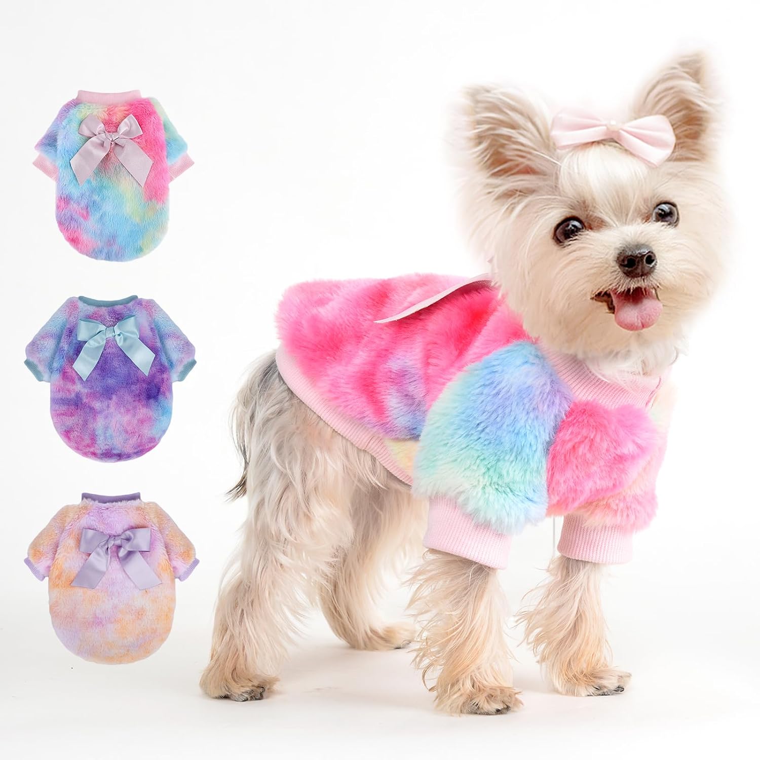 Dog Sweaters for Small Dogs Girl Boy Winter TieDye Puppy