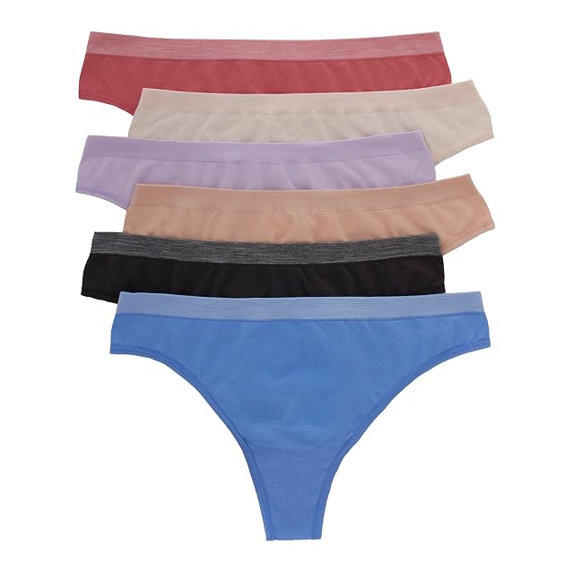 Hanes Womens Seamless Underwear Pack Comfort Flex Fit Bikini Boyshort or Thong Panties 6-Pack