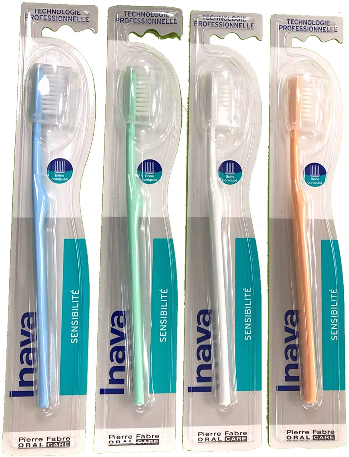 Inava Brosse à Dents SENSIBILITE Brins Coniques - Lot de 4 Brosses (4S)