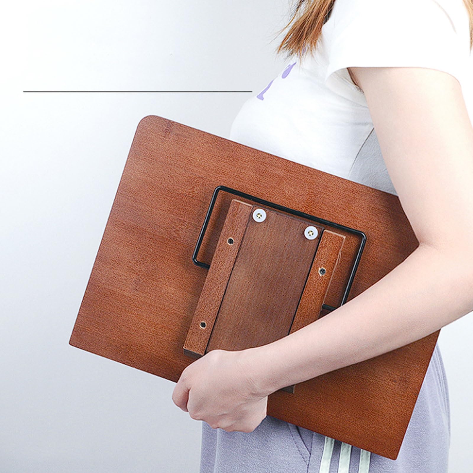 Support de lecture réglable en bambou, support livre à 6 positions for ordinateurs portables, tablettes et livres, bureau pliable for étudiants Livre de cuisine(Brown,Petit)