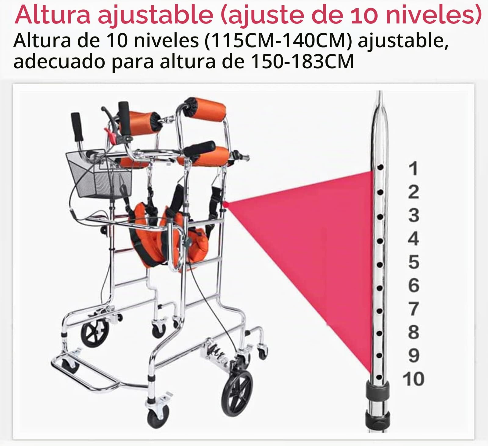 Andadores para Personas Mayores, andadores de exploración, andadores con Ruedas y andadores con Asientos para Personas Mayores, rehabilitación y Personas discapacitadas con hemiplejia