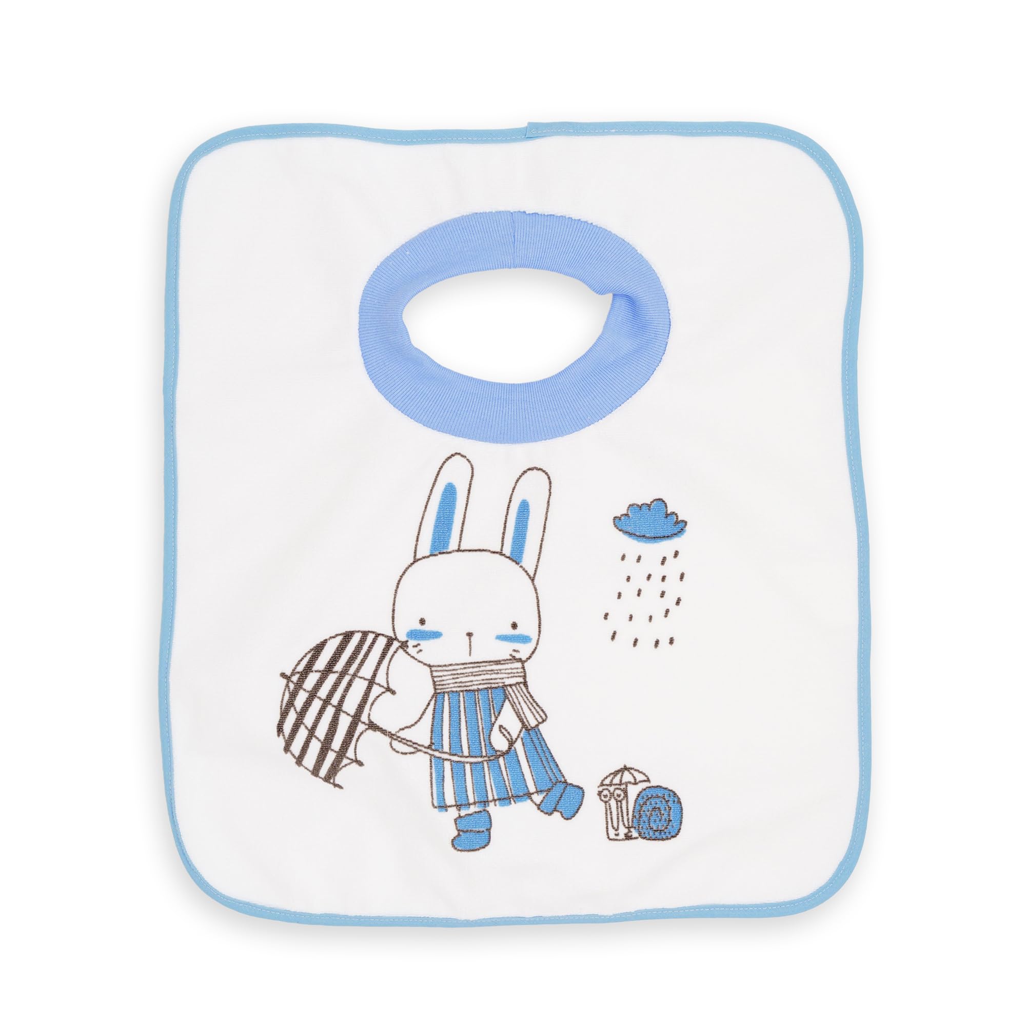Ti TIN Pack de 4 Baberos Impermeables con Cuello Elástico - Extra Suaves y Absorbentes - Baberos con Forro Impermeable - Fácil de Lavar y Apto para Secadora - Para Bebés +12 Meses y Guardería