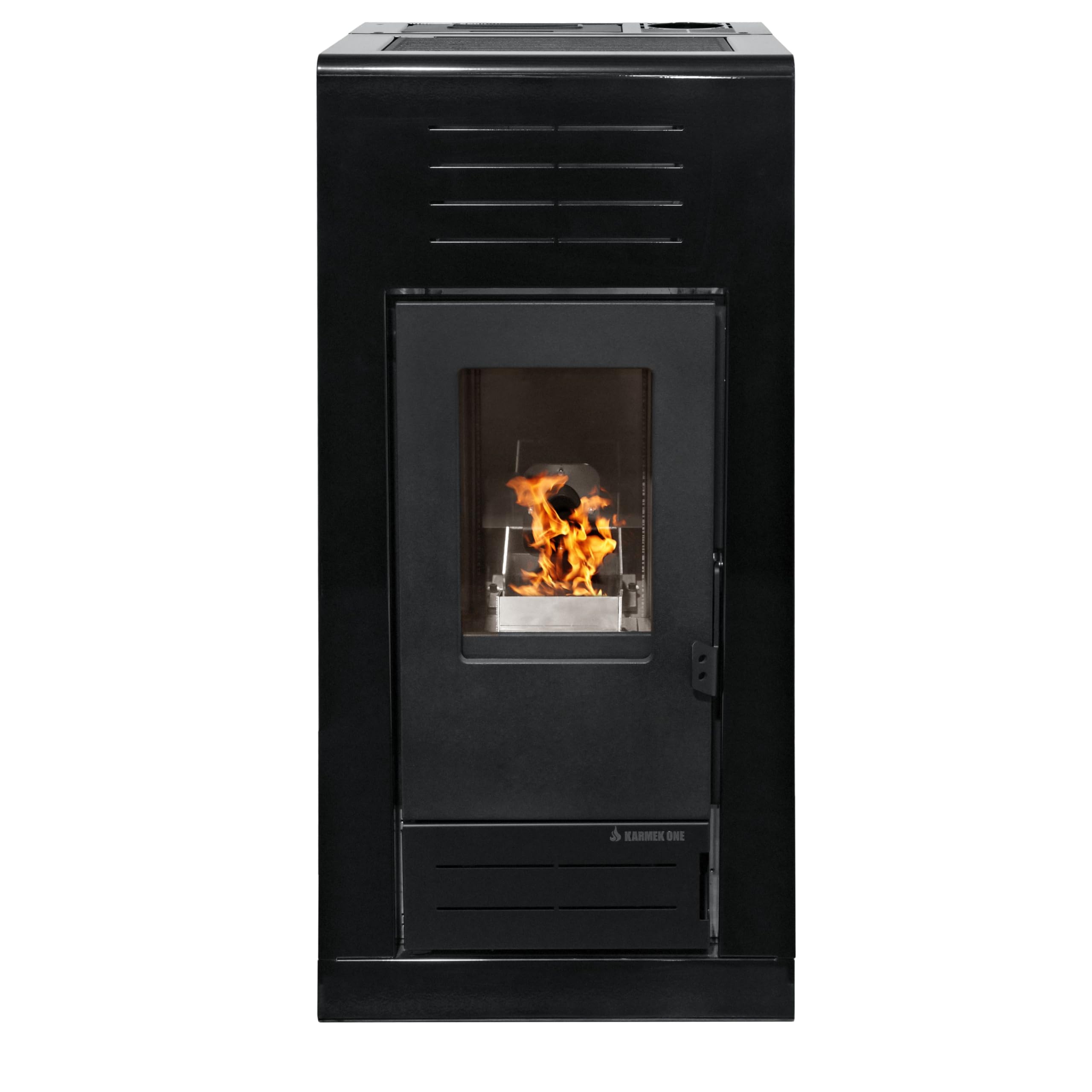 EIDER BIOMASA Estufa de Pellets VENERE – 10,8 kW – Rendimiento 90% – Tolva 16 kg – Hasta 315 m³ – Programación Semanal – Display Digital – Salida 80 mm – Clase Energética A+