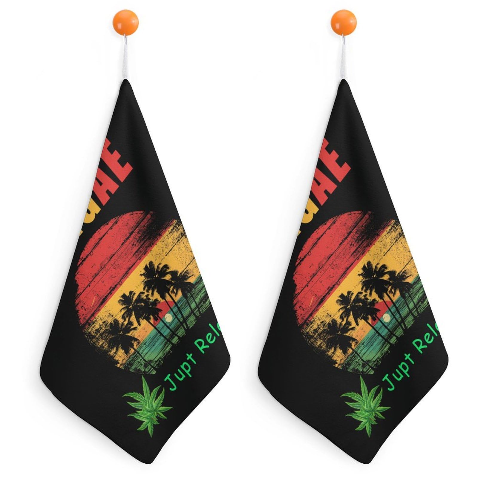 TXFBTRFSA Reggae Music Hand Towels with Hanging Loop Kitchen Towel Handkerchiefs Cleaning Cloths