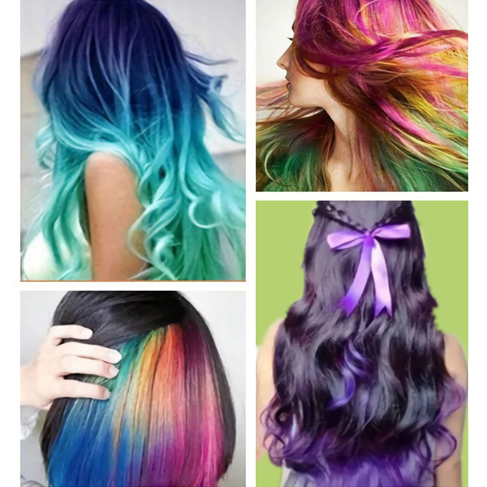 12 Farben Haarkreide Kinder Auswaschbar Ungiftig, Geeignet für Cosplay Partys, Kinderfeste, Karneval, Halloween-Party, Maskerade, Einfach, Leicht zu Bedienen und Einfach zu Säubern