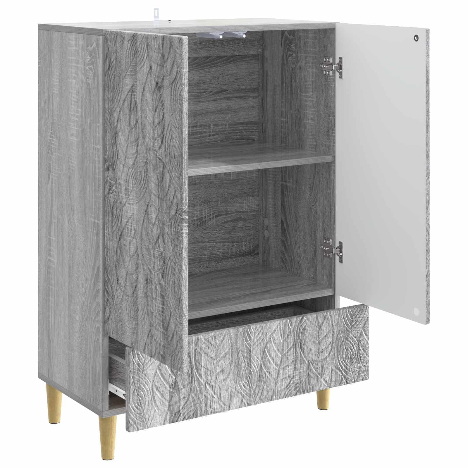 Credenza grigio Sonoma, 66 x 34,5 x 95 cm, comò in legno