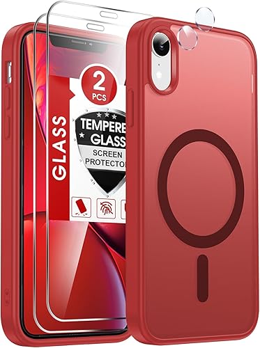 Miniatura 72 de LeYi Funda para iPhone XR: con protector de pantalla X2 + 2 funda para cámara [compatible con MagSafe] Funda protectora magnética i iphoneXR, Negro