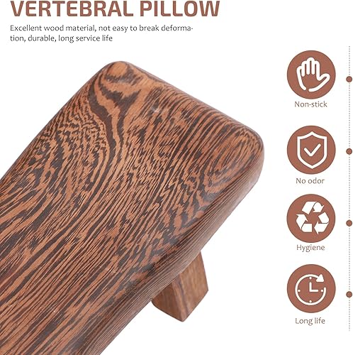 Miniatura 7 de STOBAZA 1 unids ala de pollo de madera de Pillo cervical Pillo arco espalda Bolster de madera Pillo de espalda Pillo ortopédico Pillo ala de pollo