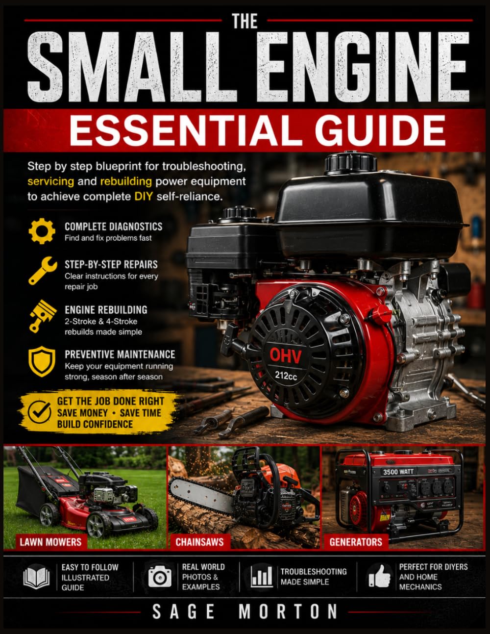 The Small Engine Essential Guide: Step by step blueprint for troubleshooting, servicing and rebuilding power equipment to achieve complete DIY self-reliance.