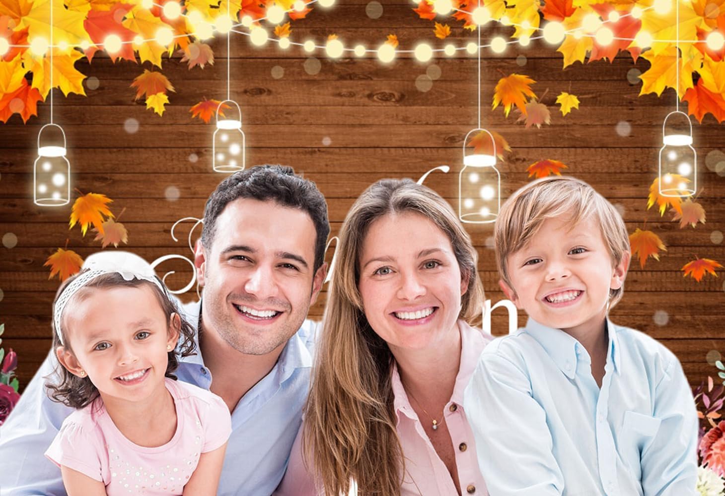 Thanksgiving Friendsgiving Backdrop 7x5ft Pumpkin Maple Leaves Floral Picture Friendsgiving Photo Background Fall Theme Party Decorations Banenr Family Photo Booth Props