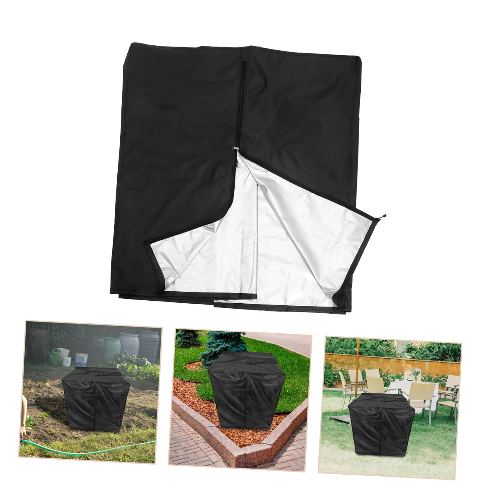 Cubierta para Tanque de Agua Ibc de 275 Galones de Tela Oxford Resistente, y Fácil de Instalar para Protección en Jardín Exterior
