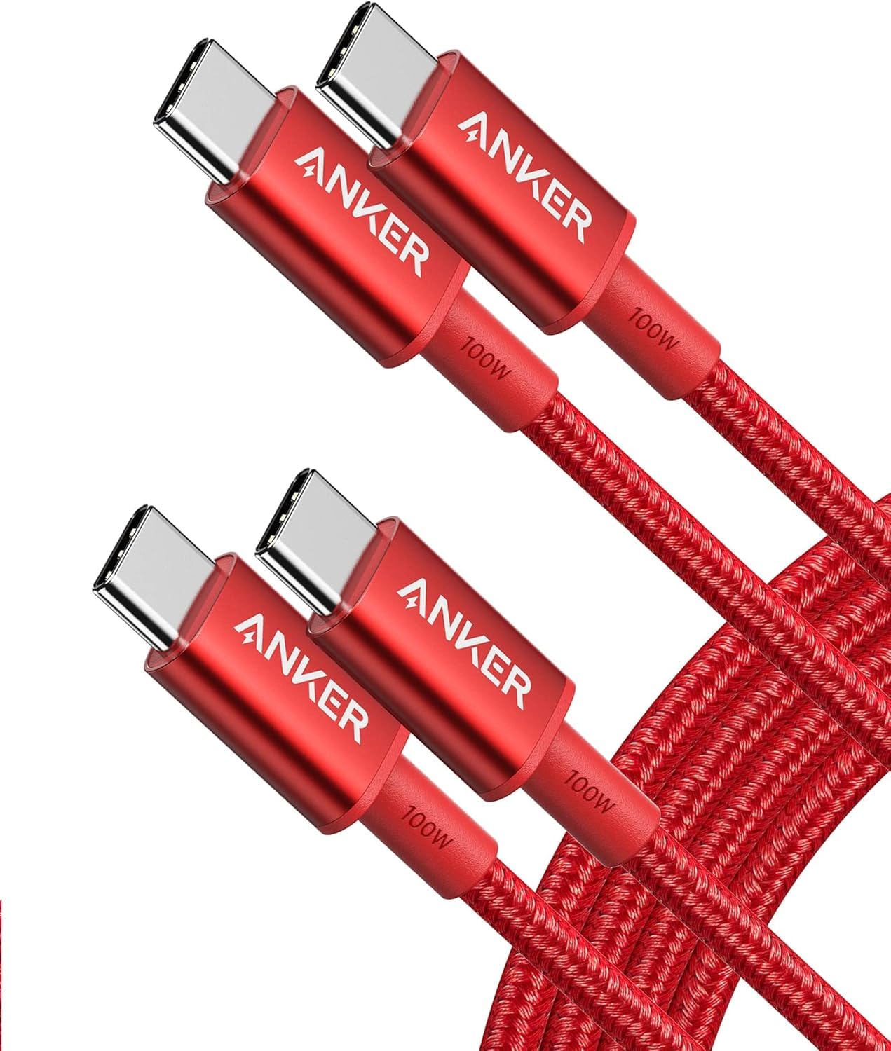 Anker 333 USB C to USB C Charger Cable (6ft 100W, 2-Pack), USB 2.0 Fast Charge for MacBook Pro, iPhone 17/16/15, iPad Pro, Samsung Galaxy,and More