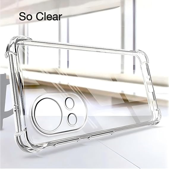 USTIYA Case for Huawei Nova 13 / Nova 12 Clear TPU Four Corners Military-Grade Protection Cover Transparent Soft funda