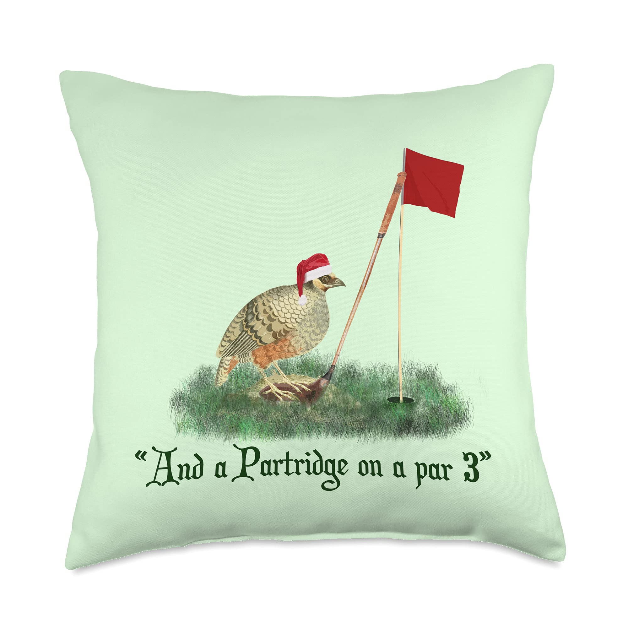 Amazon Com Funny Christmas Golf Lover Puns Funny Golf Lovers Partridge On A Par 3 Christmas Song Parody Throw Pillow 18x18 Multicolor Home Kitchen