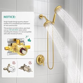 SR SUN RISE High Pressure 3-Way Rainfall Shower Faucet, 3 in