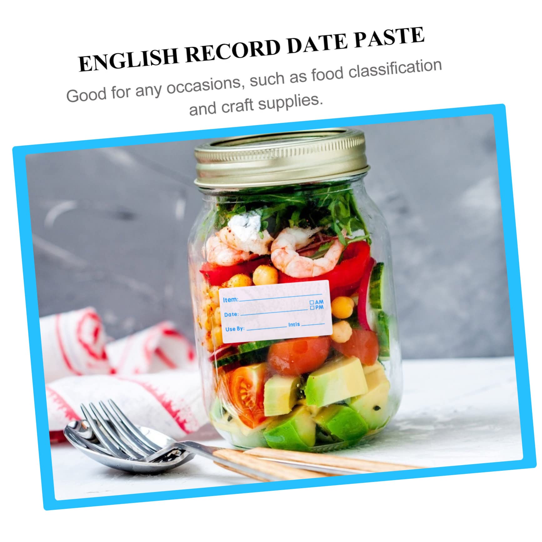 SHINEOFI 10rotoli Etichette Adesive Alimentari Scrivibili Etichette Per Data Di Scadenza e Marcatura Per Barattoli e Contenitori Facili Da Usare e Sicure Per Casa e Negozio