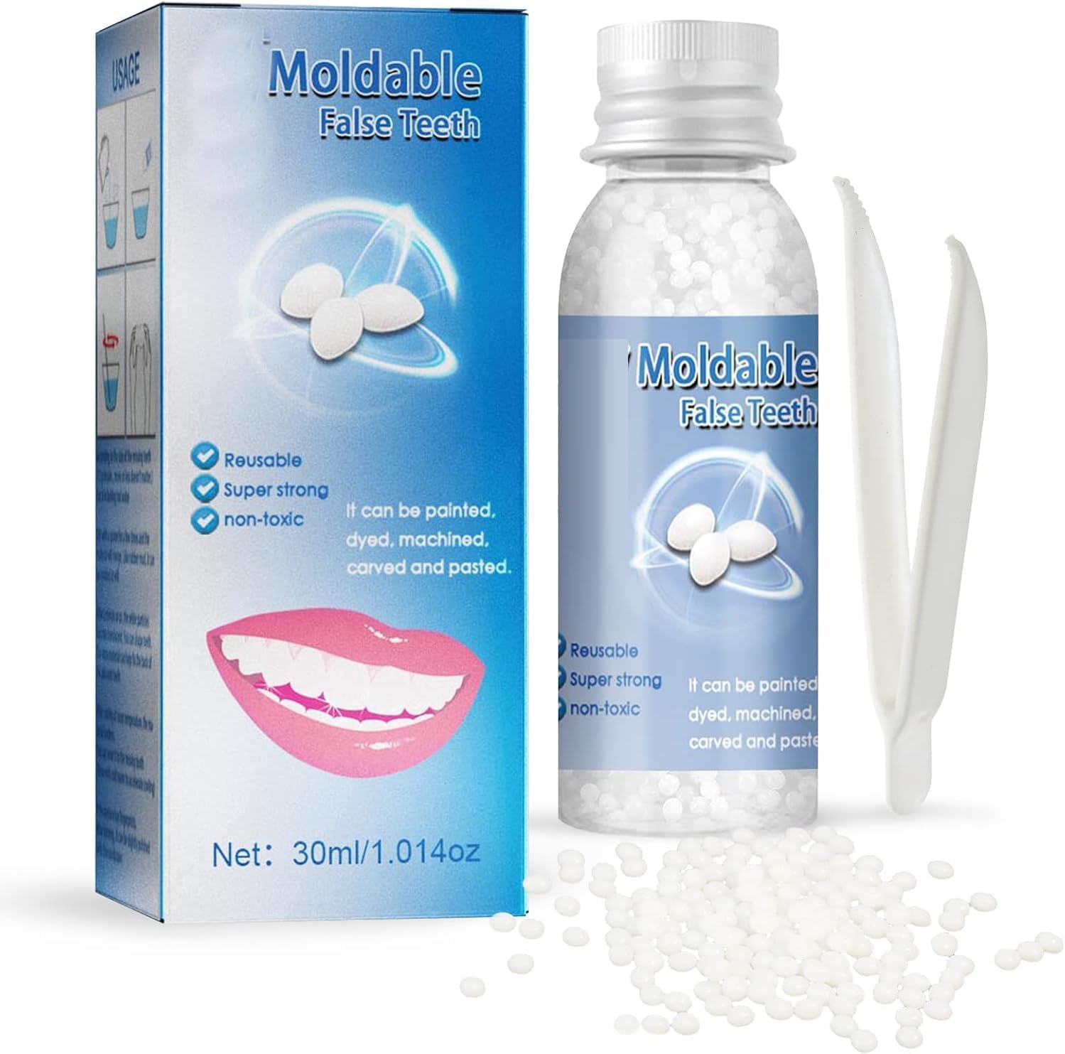 Tooth Repair Kit, Fake Teeth for Temporary Fixing The Missing and Broken Tooth Replacements