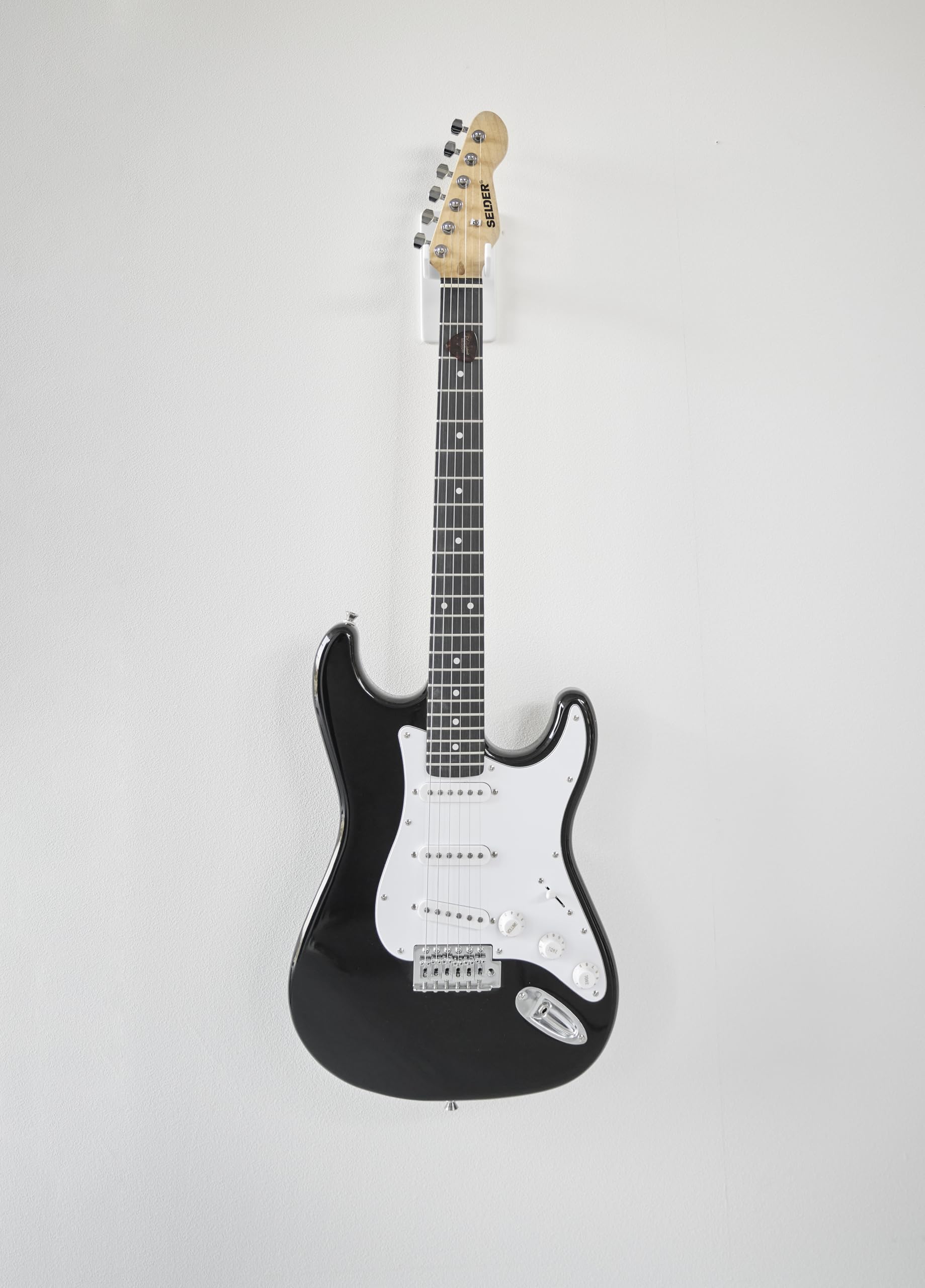 YAMAZAKI 1925 TOWER WallMounted Guitar Holder, white, Steel/Silicone/ABS Resin, 8 x 11.5 x 14 cm