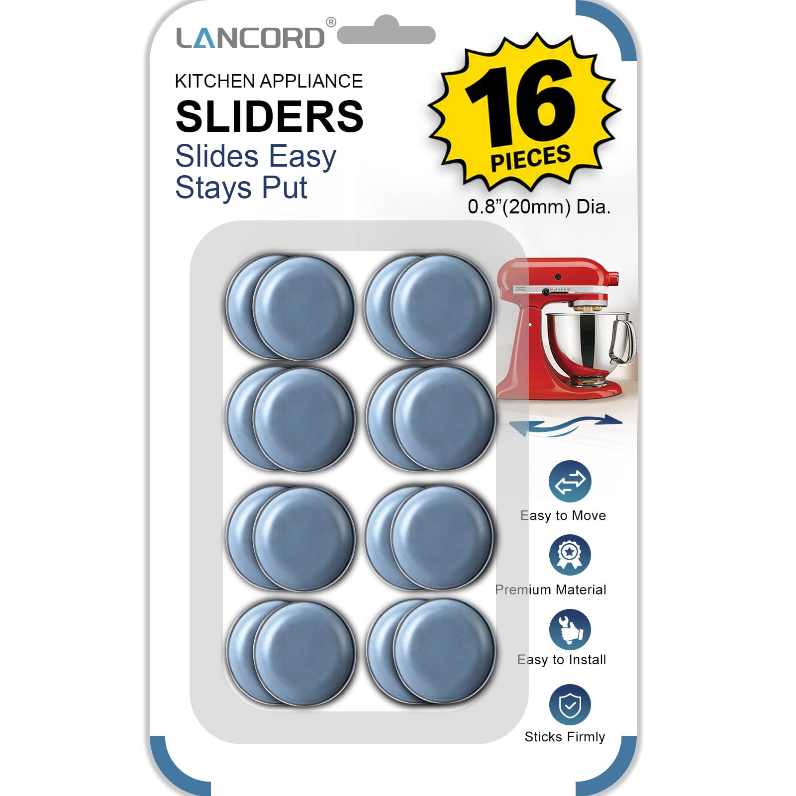 Photo 1 of Small Appliance Sliders for Countertop, 16 PCS Kitchen Sliders