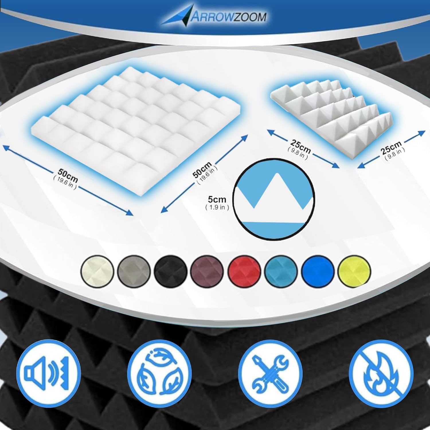 Amazon | Arrowzoom 吸音材 防音材 防音シート 吸音シート 高密度 吸音