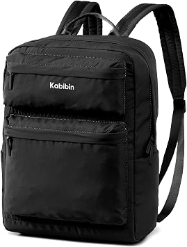 School Backpack for Adult Teens, Lightweight Simple Backpack for Men Women, Medium Bookbag for Laptop, Durable Casual Daypack with Multiple Pockets for Travel Work Sport Black