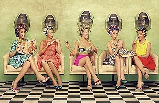 Vintage Metal Sign Lady Women Hairdresser Hairstylist Poster Tin Sign Art Plaque Wall Decor for Salon Home Office Shop 8x12 Inch