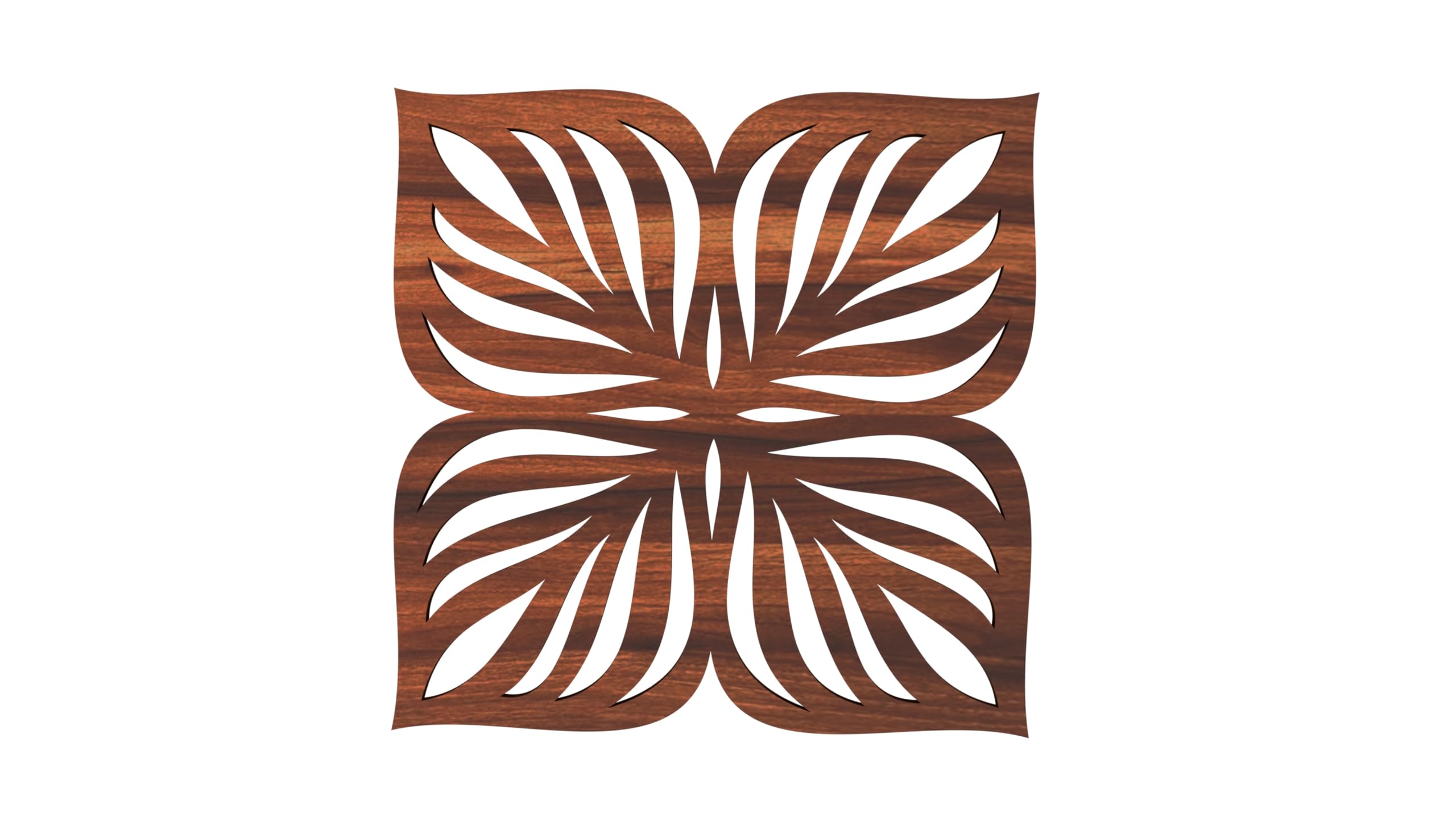 12 FOX Wooden Tea Coaster Asian Red Wood Handcrafted Coasters Home Kitchen for Tea & Coffee Table Décor Size Set of 6 |9.5x10cm TCCOST019D 4