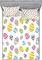 Vista 181 de Lunarable Grey Fitted Sheet & Pillow Sham Set, Pattern with Random Footprints Paw Traces Pet Legs Friendly Cats and Dogs, Decorative Printed 3 Piece