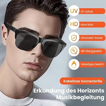 Bluetooth Sunglasses,bluetooth Sunglasses for Men,2024 Upgrade Bluetooth Sunglasses,smart Glasses Listenable Songs,smart Wireless Headphone Sunglasses with Bluetooth Speaker,sunglasses Headphones
