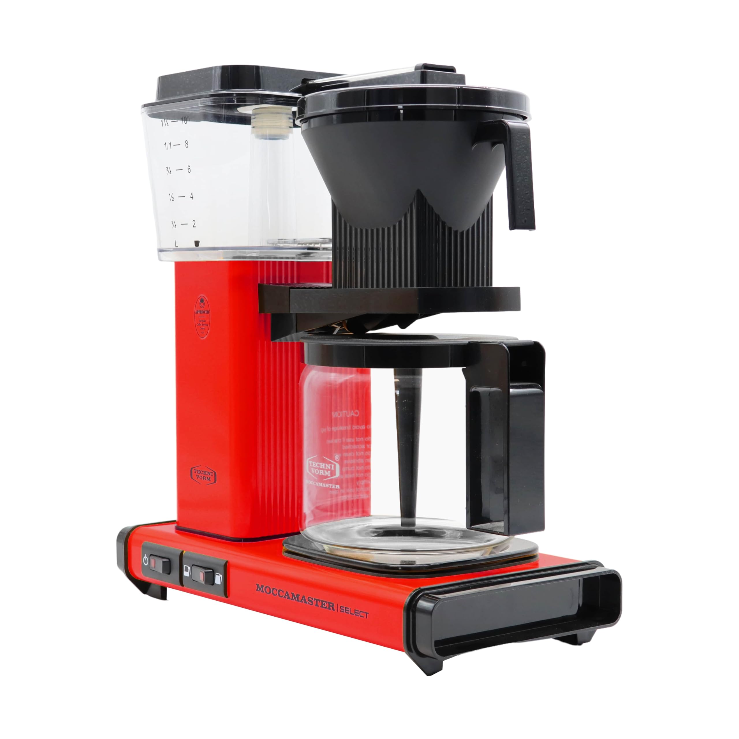 Moccamaster KBG Select, Macchina da caffè filtro, Caraffa in vetro, Red, 1.25L