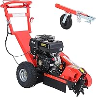 FAFAIR 15HP 420cc Gas Stump Grinder with Tow Bar, Alloy Teeth, 23" Height & 10" Depth - Powerful Tree Stump Removal Machine