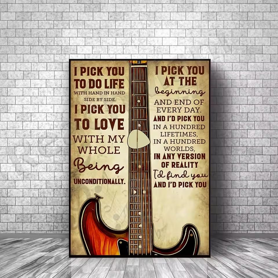 Art de guitariste romantique pour sublimer votre chambre