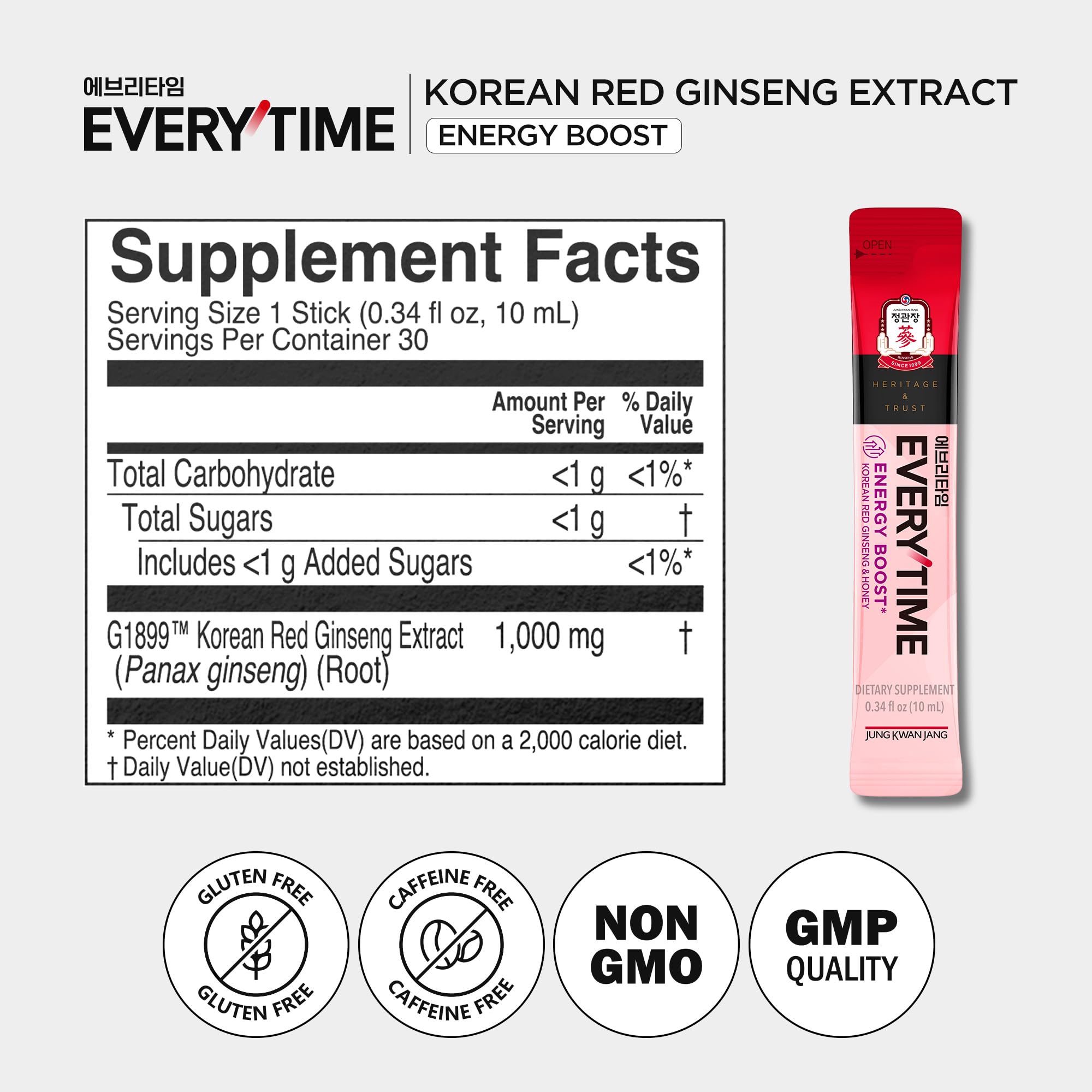 JUNG KWAN JANG Everytime Energy Boost Korean Red Ginseng & Honey 30 Sticks — Amazon image 7