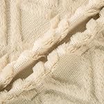 2Pcs Couvertures d'oreillers à jet de fourrure souple 18x18 - Couvre-oreillers décoratifs en velours de laine courte en peluche - Couvertures d'oreiller en canapé pour le salon - avec 3D Modèle (blanc)