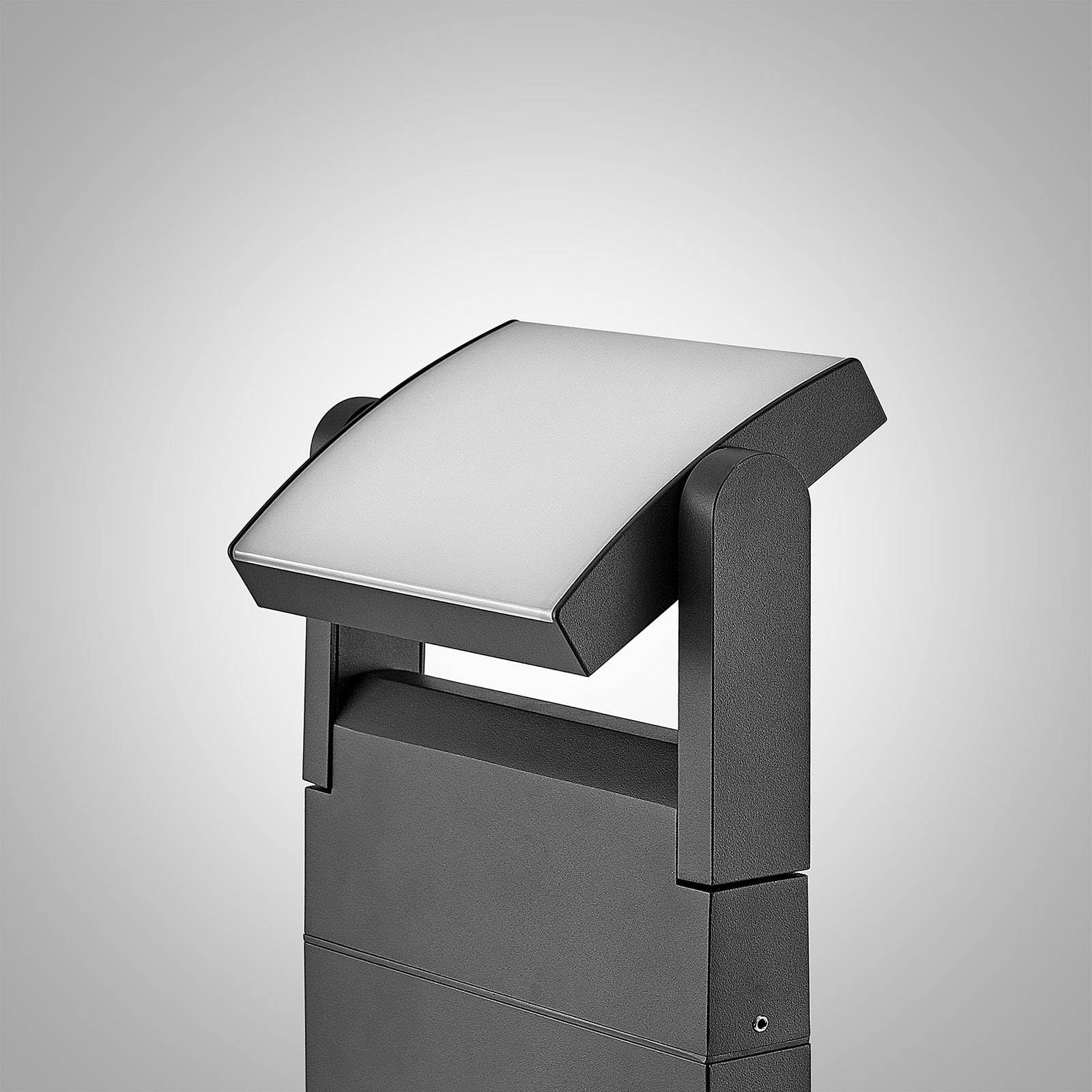 Lindby Lampada LED da esterni (Moderno) colore Grigio, in Alluminio lampadina inclusa lampioncino paletto luminoso lampada viale lampione